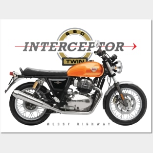 Royal Enfield Interceptor 650 18 orange, sl Posters and Art